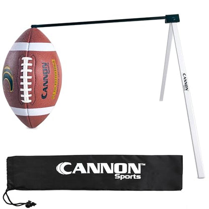 Cannon Sports Football Kicking Tee – Portable Field Goal Kicking Holder - Football Tee Compatible with All Football Sizes – Aluminum Football Kicking Stand with Carrying Bag