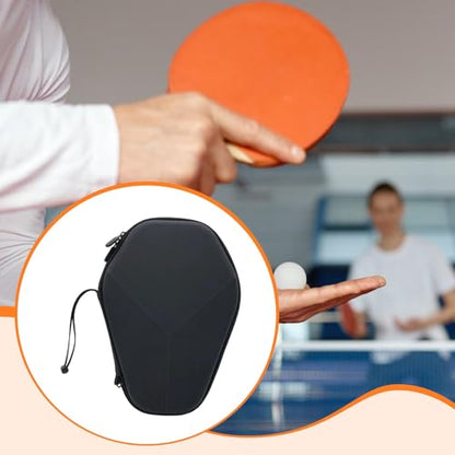 kowaku Table Tennis Racket Case Storage Bag Multi Scenario EVA Pouch Paddle Case Portable for Training Travel Competition, black, 28.5cmx20.5cm