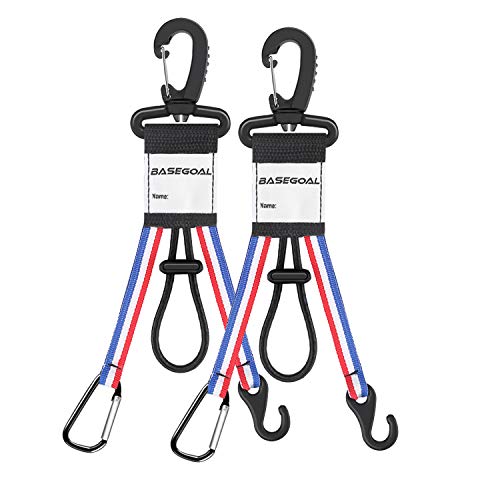 Baseball and Softball Gear Hanger Fence Hooks The Dugout Organizer Multifunctional and Multipurpose Hanging Buckle Metal Hangers for Outdoor Sports Equipment,Gloves, Helmets, Bats(2 Pack)