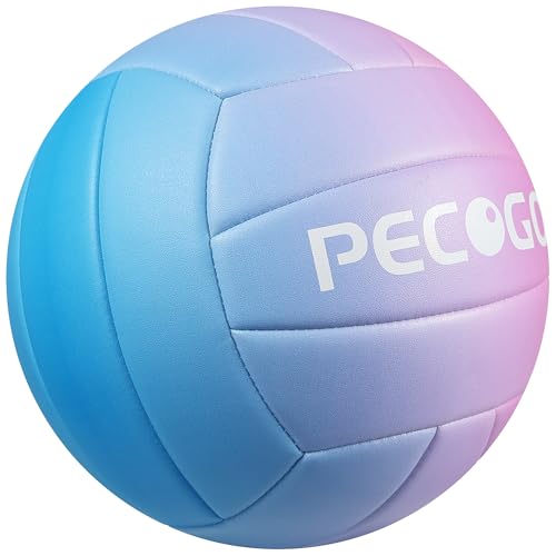 Size 5 Volleyball - Durable PU Leather, Indoor/Outdoor. Soft Control, Great Airtightness for Training/Games. Ideal for All Ages