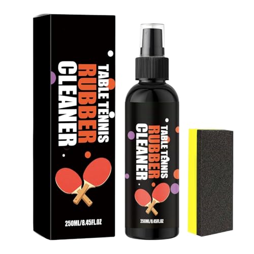 Table Tennis Rubber Cleaner - Quick Dry Spray Wipe, 250ml Maintenance Agent with Fast Acting, Sports Equipment, Care Accessory, Restoration Tool for Removing Dust Dirt and Enhancing Paddle Control