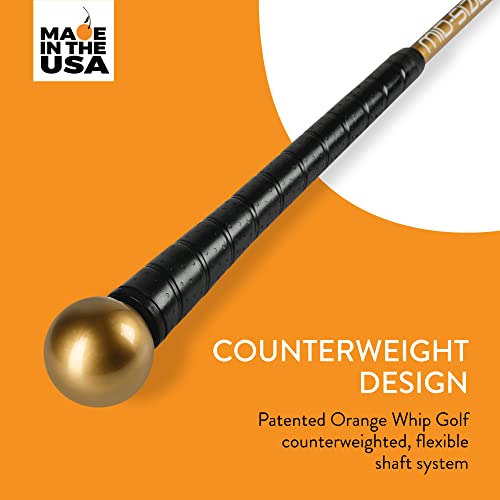 Orange Whip Golf Swing Trainer Aid Patented & Made in USA for Improved Rhythm, Flexibility, Balance, Tempo, and Strength *American Made* - style: Midsize - 43.5"