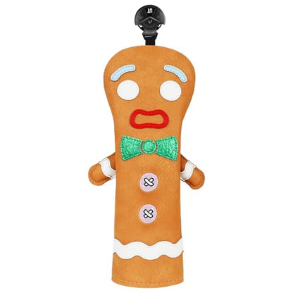 Funny Golf Club Head Cover Driver Headcover Fairway Wood Headcover Hybrid Club Head Cover Brown Monster Cookie - style: Hybrid