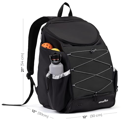 Athletico Pro 42L Pickler Pickleball Backpack (Black) - color: Black