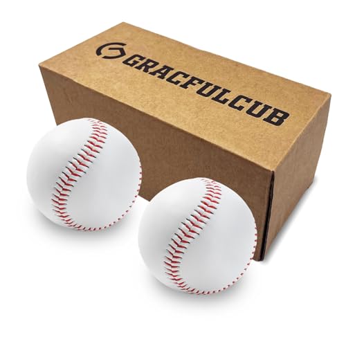 Baseball Ball, Official Game Baseballs for Youth and Adult Baseball Players Training, Official Size and Weight Suitable for Batting Fielding Hitting Pitching Practice - color: Hard Ball 2pc