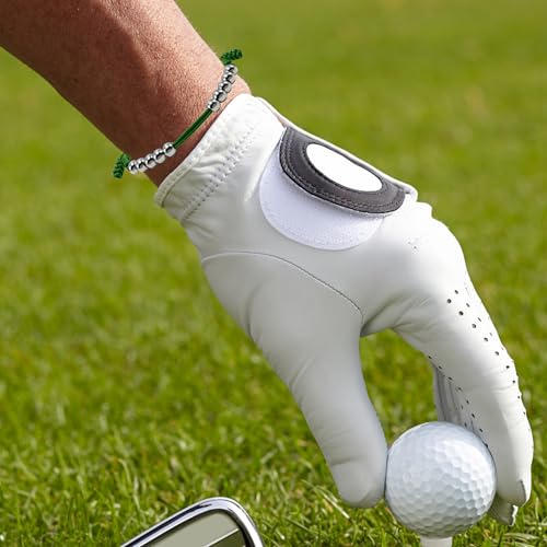 Premium Golf Stainless Steel 10 Bead Score Counter Bracelet, Golf Stroke Count Bracelet, Resizable Easy Adjust Golf Round Scoring Tracker, Durable Stylish Golf Accessory - style: Lime