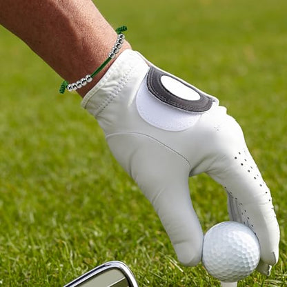 Premium Golf Stainless Steel 10 Bead Score Counter Bracelet, Golf Stroke Count Bracelet, Resizable Easy Adjust Golf Round Scoring Tracker, Durable Stylish Golf Accessory - style: Lime