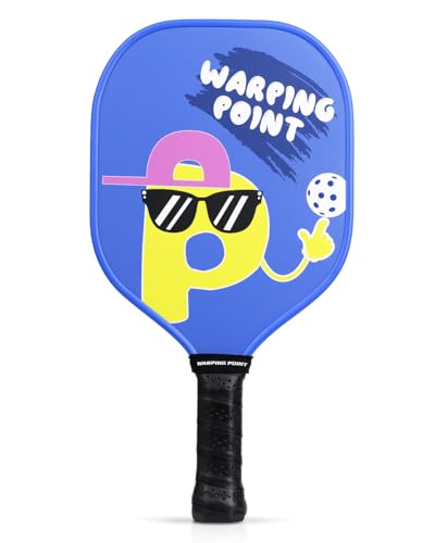 Warping Point Junior Pickleball Paddle – T700 Carbon Fiber Face, Lightweight Polymer Core, Designed for Kids 12 & Under and Teens 13+, Youth-Friendly Grip and Balanced Control - size: 10.5mm
