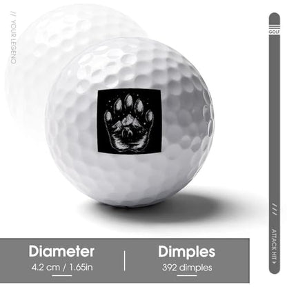 Bear Paw Mountains Stars Custom Golf Ball Soft Practice Golf Balls Performance Distance and Speed for Indoor Outdoor