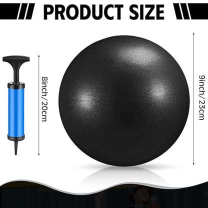 2 Pcs Connection Ball with Pump 9 Inch Pilates Baseball Softball Batting Trainer Improve Arm Action Hitting & Pitching Efficiency Connection Ball for Baseball - color: Black