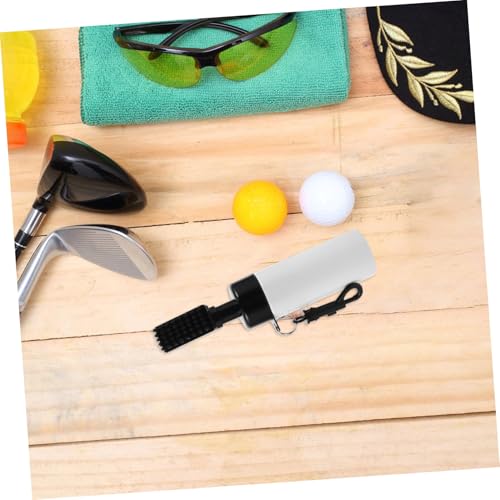 Golf Club Brush Cleaner with Press-Activated Water Spray Bottle 5oz, White Golf Grip Scrubber for Maintenance and Cleaning Accessories for Golfers