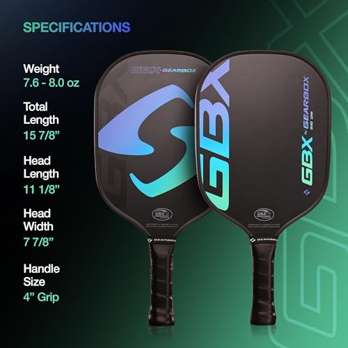 Gearbox GBX Quad 12mm Pickleball Paddle