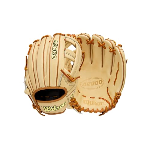 Wilson | 2026 | A2000 Classic | Baseball Gloves + Mitts | Sizes 11.5" - 12.75" | Right + Left Hand Throw | Multiple Styles - color: Blonde/Saddle Tan, size: Infield - 11.75"