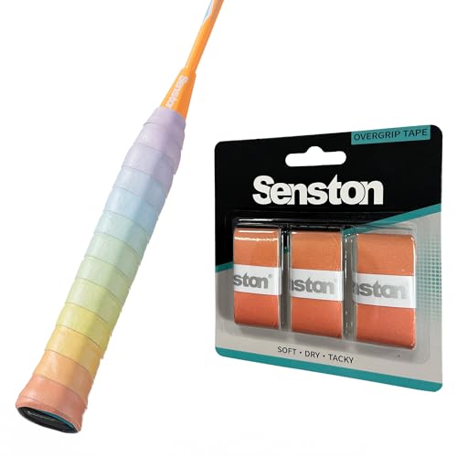Senston 3pcs Racquet Grips Tape for Tennis/Badminton/Squash - color: Orange