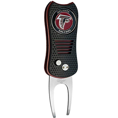 Switchblade Divot Repair Tool with Logo Printed Removable Magnetic Ball Marker-Best Divot Fixer - style: Atlanta Falcons