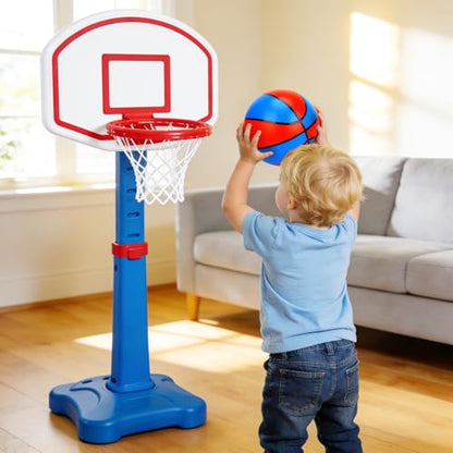 4 Packs Mini Basketballs 7 Inch Size 3 with Pump, Kids Small Basketball Set for Basketball Hoop Pool Party Games Indoor Outdoor Play Sports Toys Bouncy Basket Balls for Kids Toddlers 1-3 3-5 5-7 Gifts