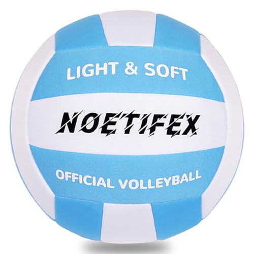 Soft Volleyball-Super Soft Fabric Light Volleyball for Indoor Practice Safe and Quiet Kids Youth Beginners House Yard Training Practice Games(Deflated)