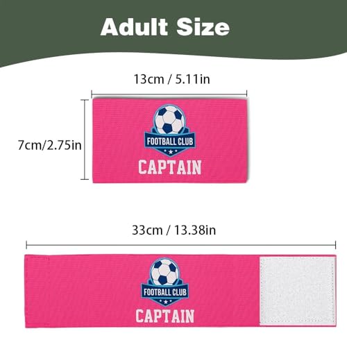 BYFDIY Custom Captain Arm Bands for Soccer Adjustable Personalized Name Team Logo Badge Football Arm Bands Soccer Sports Team Accessories Birthday Gifts for Team Leaders Teammates Youth Adult