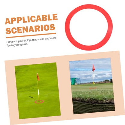 Golf Putting Practice Circle Silicone Aid for Indoor Skill Development Easy to Identify Design for Enhanced Precision