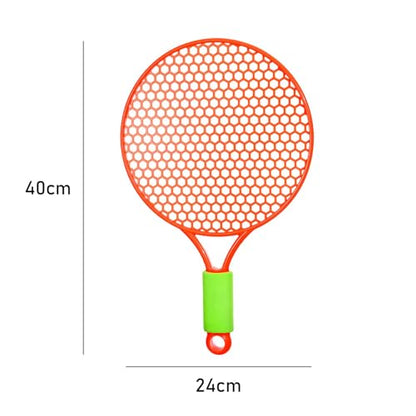 Tennis Racket for Children's Badminton Tennis Set with Ball and Shuttlecock Racket Training Tennis Racquet for Play Girls, Orange