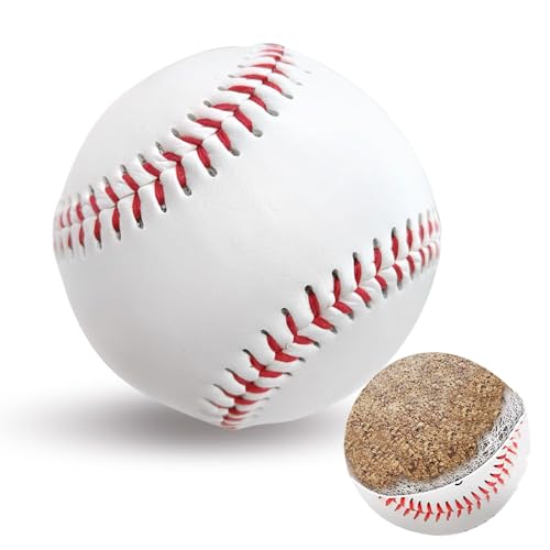 Unmarked Adult Baseballs, Standard Practice Baseball Size 9 Inch, Blank Baseballs Tball Balls for High School League Training, Pitching, Throwing and Autograph (2Pack, 4 Pack, 12 Pack) - style: 1 Pack Baseball
