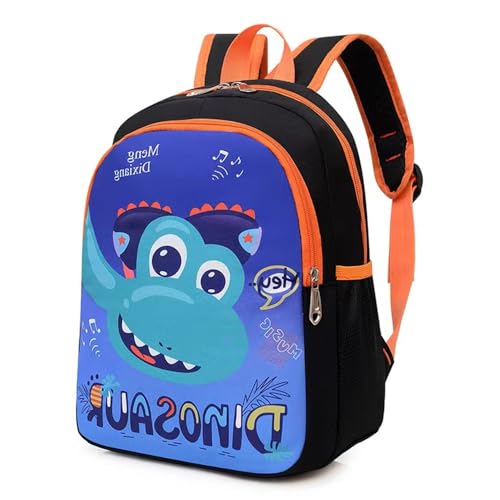 CHERUBIC Kids Toddler Cute Backpack Little Cartoon Travel Lightweight Bag Daypack For 3 Girls Boys (Dinosaur Blue) - color: Dinosaur Blue, size: Small-12"H
