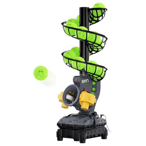 A11N SPORTS Pickleball Automatic Launcher – Adjustable Speed, Spin & Angles for Dinks, Chops, Volleys & Serves – Auto Swing for Forehand & Backhand Training – Indoor/Outdoor Use for All Skill Levels