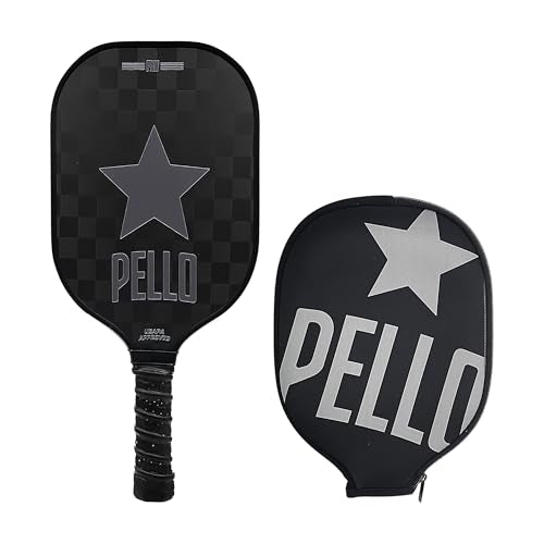 PELLO Carbon Fiber Pickleball Paddles | USA Pickleball Approved | Professional Polypropylene Honeycomb Core | Perfect Balance of Power & Control | Pickle Ball Racquet with Neoprene Case - style: PXII