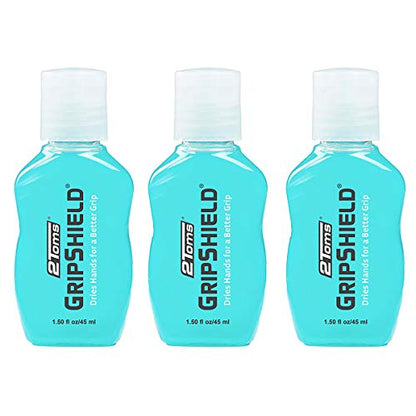 2Toms GripShield, Non-Sticky Grip Enhancer, Dry Grip Solution for Sweaty Hands, Tennis, Pickleball, Golf, Pole Dancing, and Gaming - size: 1.5 Ounce (Pack of 3)