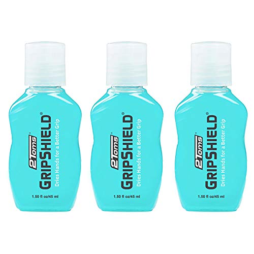 2Toms GripShield, Non-Sticky Grip Enhancer, Dry Grip Solution for Sweaty Hands, Tennis, Pickleball, Golf, Pole Dancing, and Gaming - size: 1.5 Ounce (Pack of 3)