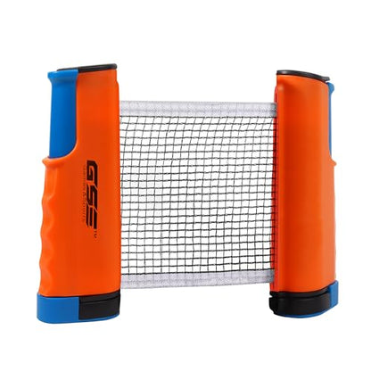 GSE Games & Sports Expert Adjustable Retractable Ping Pong Net Set & Post. Professional Table Tennis Rackets and Balls, Net with Posts and Storage Bag - Pingpong Paddle and Game Table Accessories. | Adjustable, Retractable, Post, Professional, Rackets, Ba
