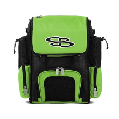 Boombah Superpack Mini Bat Pack - 8" x 12.5" x 18" - Multiple Colors - color: Black/Lime Green