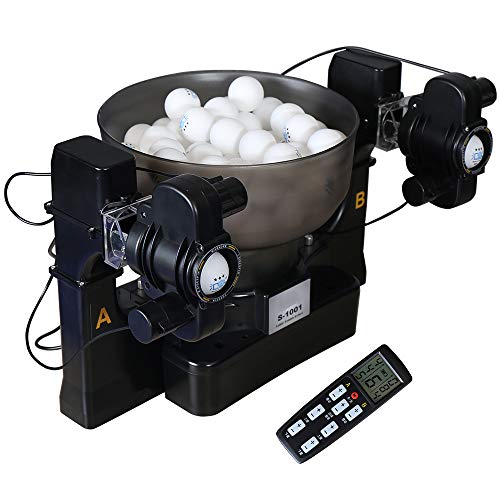 Advanced Double Head Ping Pong Machine Tabele Tennis Robot Machine Upgarde 9 Different Spin Balls Ping Pong Trainer for Training