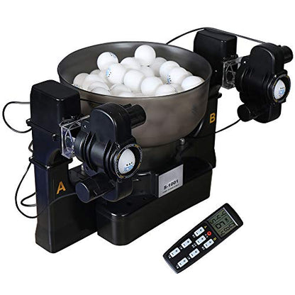 Advanced Double Head Ping Pong Machine Tabele Tennis Robot Machine Upgarde 9 Different Spin Balls Ping Pong Trainer for Training