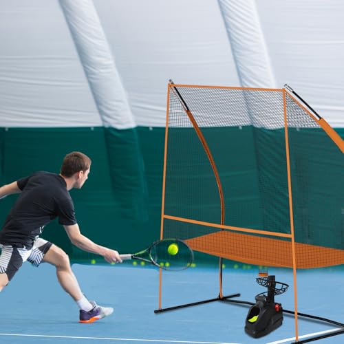 MR Tennis Ball Return Net 7’x6’, Freestanding Tennis Training Net, Multi-Sport Training Return Net for Tennis, Pickleball, Softball, Baseball Compatible w/Toss Machine Without Pitching Machine