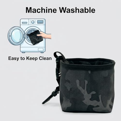 Golf Club & Ball Cleaner Bag, Portable Golf Club Cleaning Pouch with Waterproof Liner & Clip, Reusable Golf Cleaning Accessory for Golf Bags