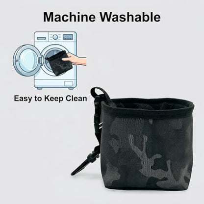 Golf Club & Ball Cleaner Bag, Portable Golf Club Cleaning Pouch with Waterproof Liner & Clip, Reusable Golf Cleaning Accessory for Golf Bags