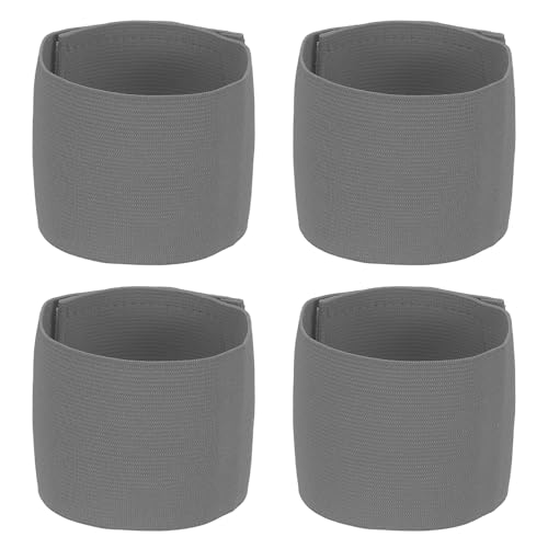 Soccer Captain Armband, Elastic Wrist Arm Bands Adjustable Player Team Leader Anti-Slip Badge Sports Accessories-Fit - color: Dark Gray