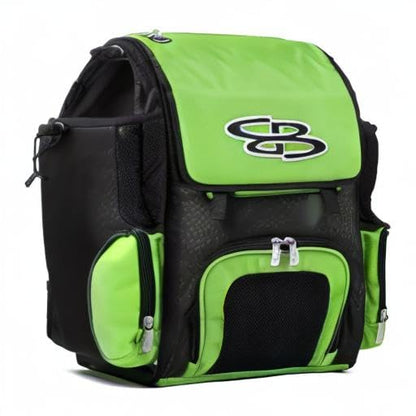 Boombah Superpack Mini Bat Pack - 8" x 12.5" x 18" - Multiple Colors - color: Black/Lime Green