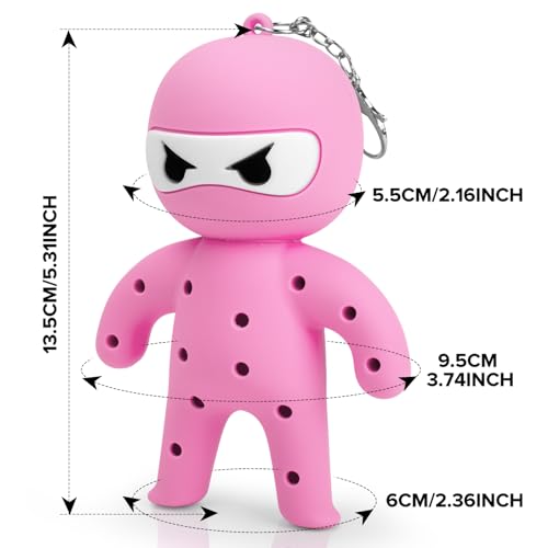 Golf Tee Holder, Ninja Portable Funny Golf Tees Holder Keychain Golf Gift Golf Accessories for Men & Women - color: Pink