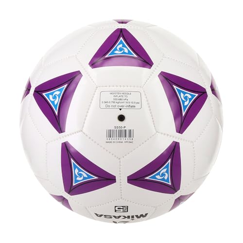 Mikasa Serious Soccer Ball - color: Purple/white, size: 5
