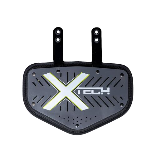 XTECH Vented 5-Sided Football Backplate - Universal Adjustable Back Plates for Adult Mens and High School Players for Football Shoulder Pads - Protective Gear and Accessories - size: Small, style: Standard / Skill