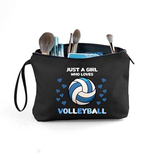 Volleyball Birthday Gifts for Women Friendship Teen Girls Volleyball Players Travel Cosmetic Bags for Women Sister Gifts for Women Girls - color: Volleyball-Blue H