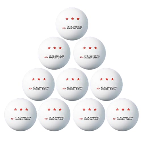 10 Pcs Pingpong Ball 3-Star Table Tennis Ball for Indoor/Outdoor Pingpong Table