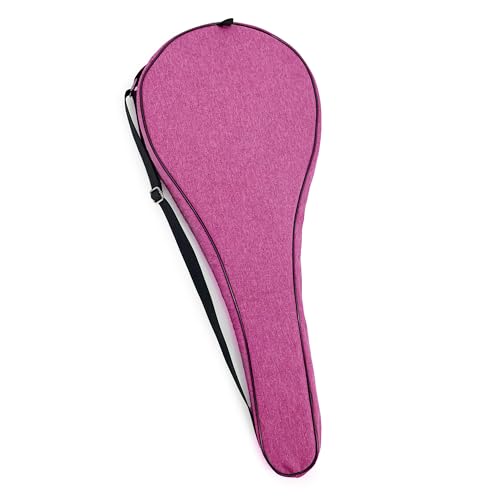 Tennis Bag Lightweight and Padded Tennis Rackets Cover with Adjustable Shoulder Strap - color: pink, size: 27.5"x11.4"