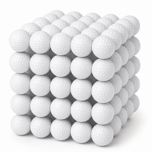 ZenNex 120 Pcs Foam Golf Practice Balls，Lifelike Touch, Durable Construction, Restricted Flight Distance, Ideal for Indoor and Outdoor Practice and Party Decoration. - color: White