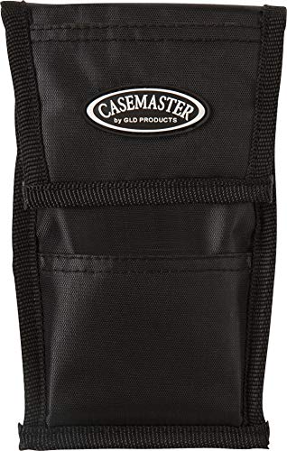 Casemaster Single Black Dart Case with Solid Plastic Insert and Flexible, Tough Nylon Covering, Holds 3 Steel Tip and Soft Tip Darts, Hard Shell Keeps Flights in Perfect Shape
