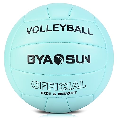 Soft Official Volleyball for Indoor Outdoor Beach, Size 5 Training Volleyball for Beginner Teenager Adult - color: Blue