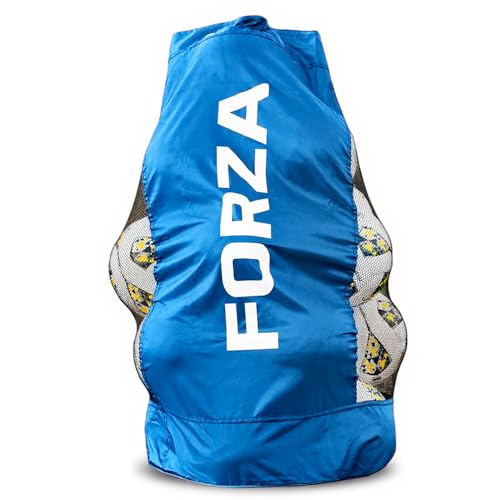 FORZA Jumbo Ball Bag – Extra Large 283L Capacity Sports Ball Storage Bag, Weatherproof 600D Polyester, Drawstring Closure & Reinforced Strap - color: Blue