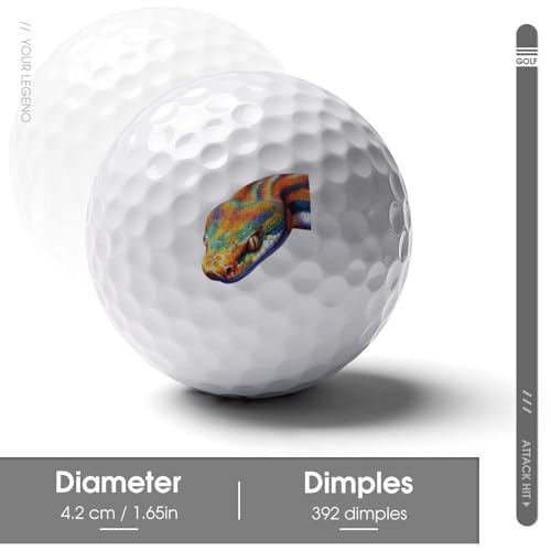 Colorful Snake Funny Practice Golf Balls Limited Flight Training Ball for Backyard Indoor Outdoor